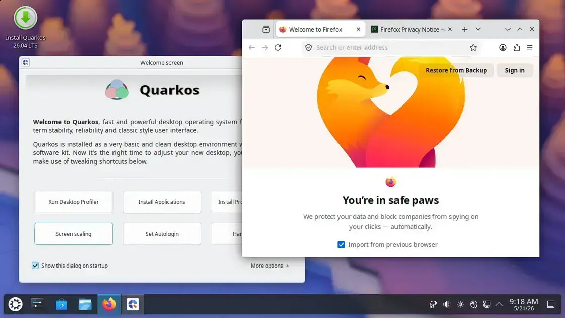 Quarkos 26.04 lançado com Ubuntu 26.04 e KDE Plasma 6.6: o que esperar 1 Quarkos 26.04 lançado com Ubuntu 26.04 e KDE Plasma 6.6: o que esperar