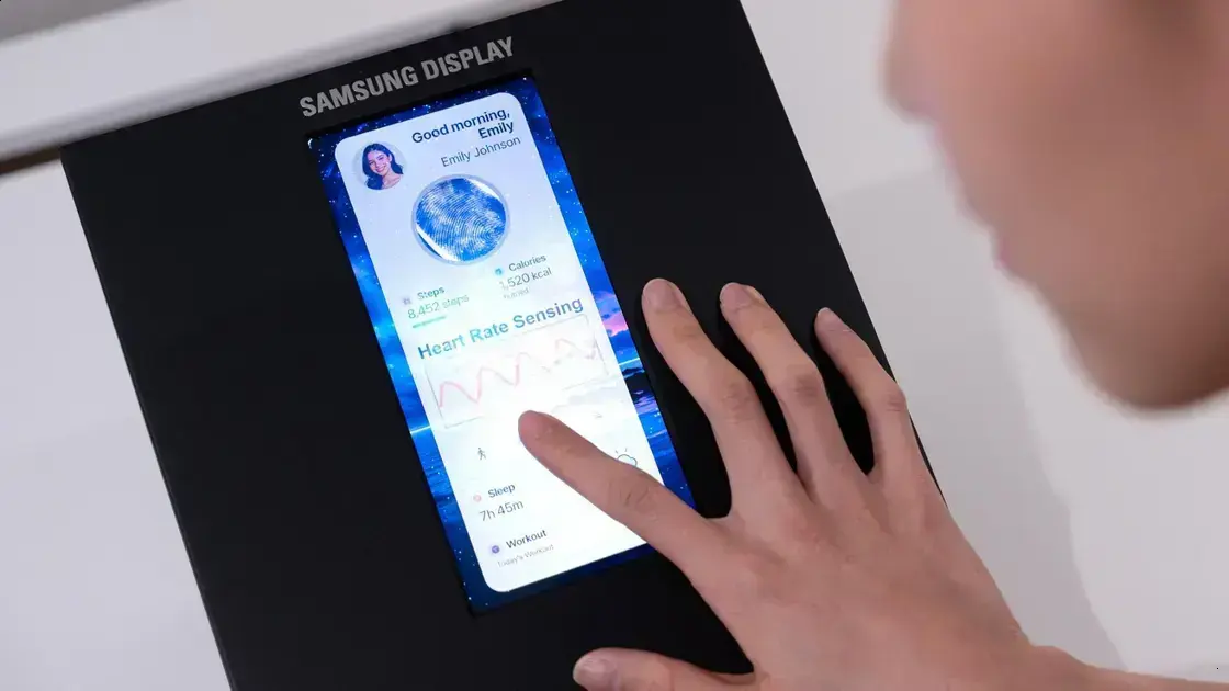 Samsung revela displays OLED revolucionários com cores intensas e sensores de saúde 1 Samsung revela displays OLED revolucionários com cores intensas e sensores de saúde