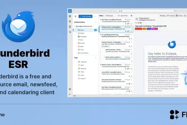 Thunderbird ESR chega ao Flathub para Linux com foco em estabilidade