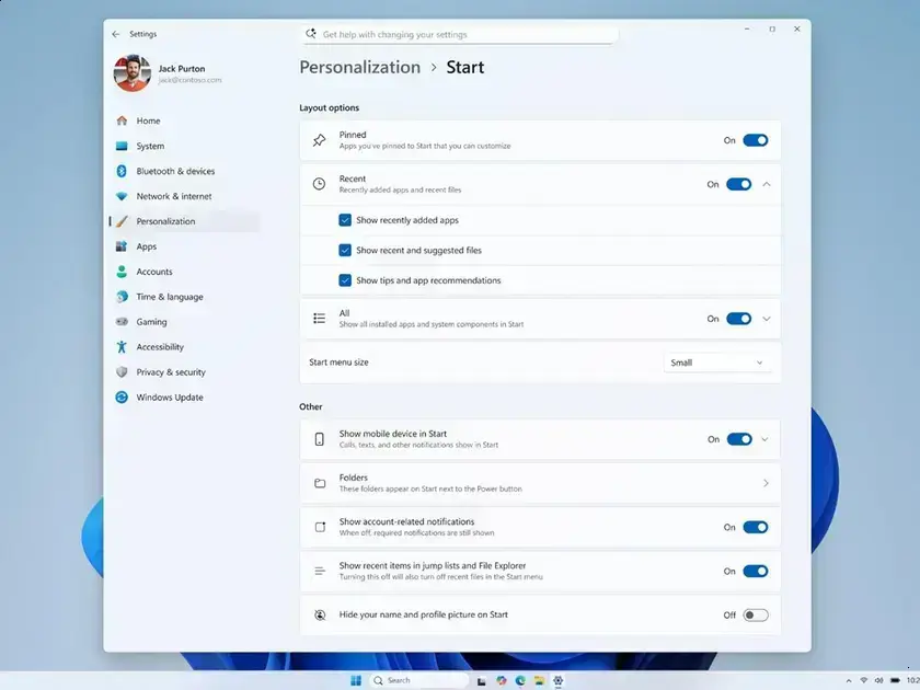 Windows 11 Build 26300.8553 traz menu Iniciar personalizável e novas opções 1 Windows 11 Build 26300.8553 traz menu Iniciar personalizável e novas opções