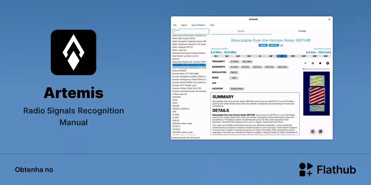 Artemis chega ao Linux com novidades para sinais de rádio e espaço 1 Artemis chega ao Linux com novidades para sinais de rádio e espaço