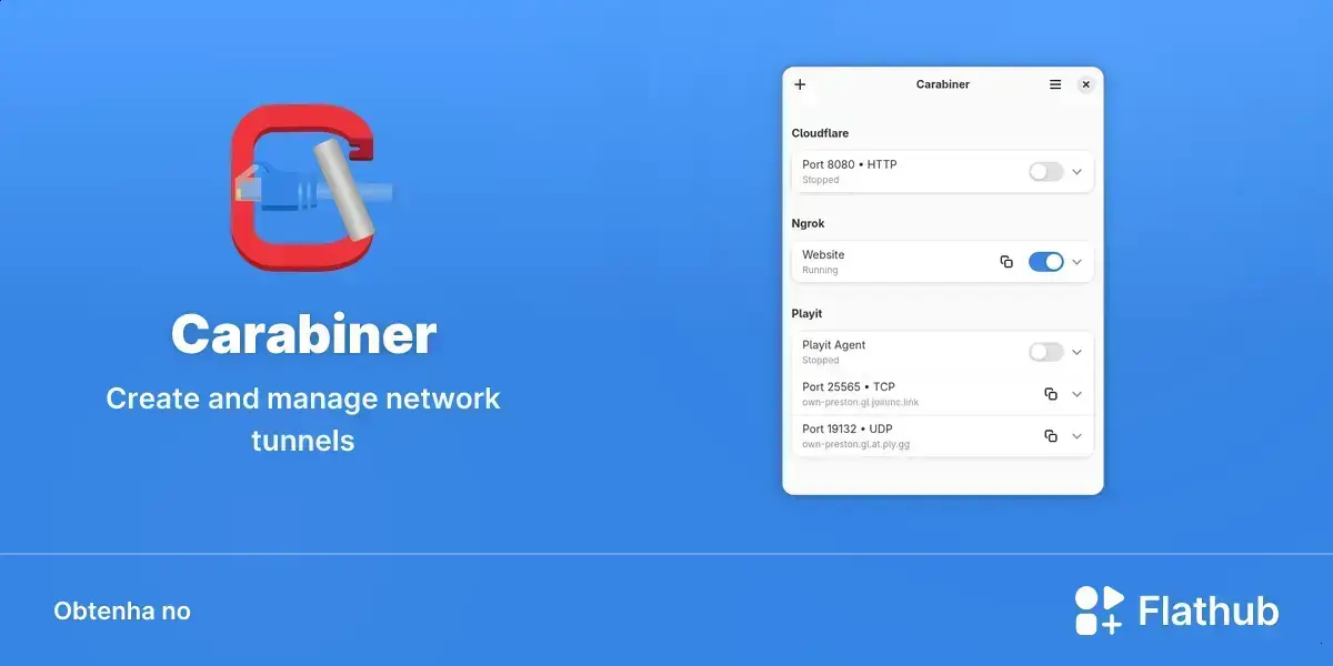 Carabiner chega ao Linux para criar túneis de rede sem dor de cabeça 1 Carabiner chega ao Linux para criar túneis de rede sem dor de cabeça