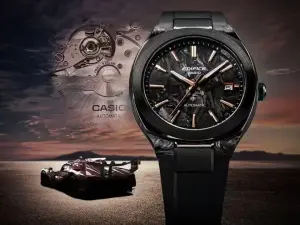 Casio lança novo relógio mecânico Edifice com mostrador de carbono