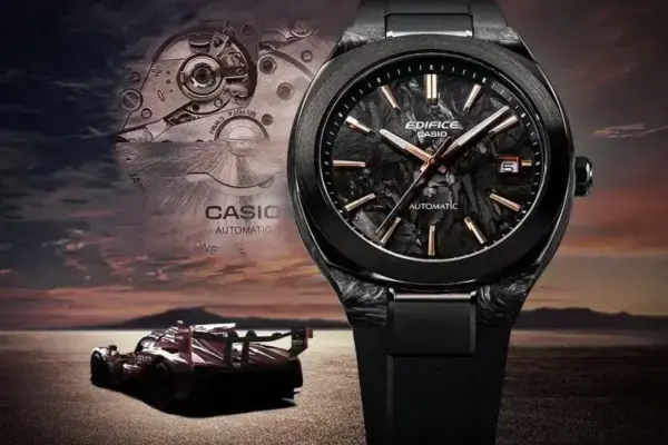 Casio lança novo relógio mecânico Edifice com mostrador de carbono