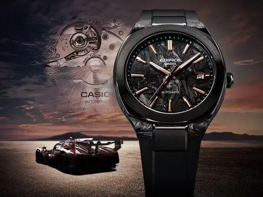Casio lança novo relógio mecânico Edifice com mostrador de carbono