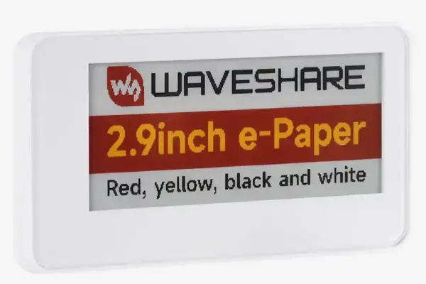 Display e-paper NFC da Waveshare: cor sem bateria e cabos