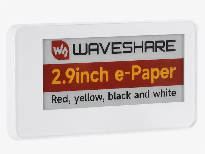 Display e-paper NFC da Waveshare: cor sem bateria e cabos