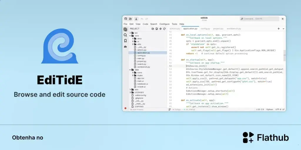 Editide chega ao Linux com edição de código leve e extensível