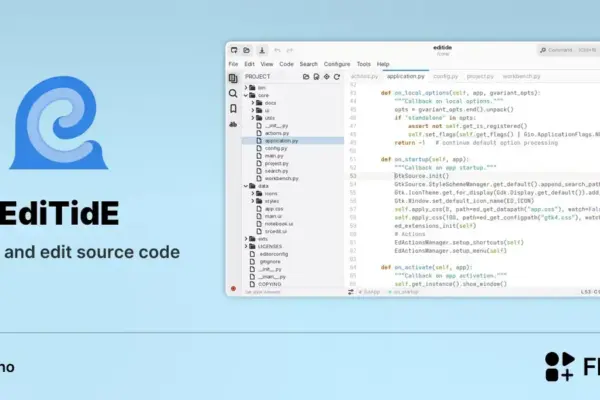 Editide chega ao Linux com edição de código leve e extensível