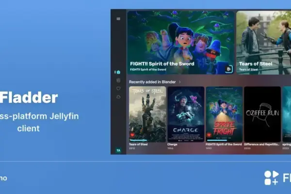 Fladder chega ao Linux como cliente Jellyfin moderno e multiplataforma