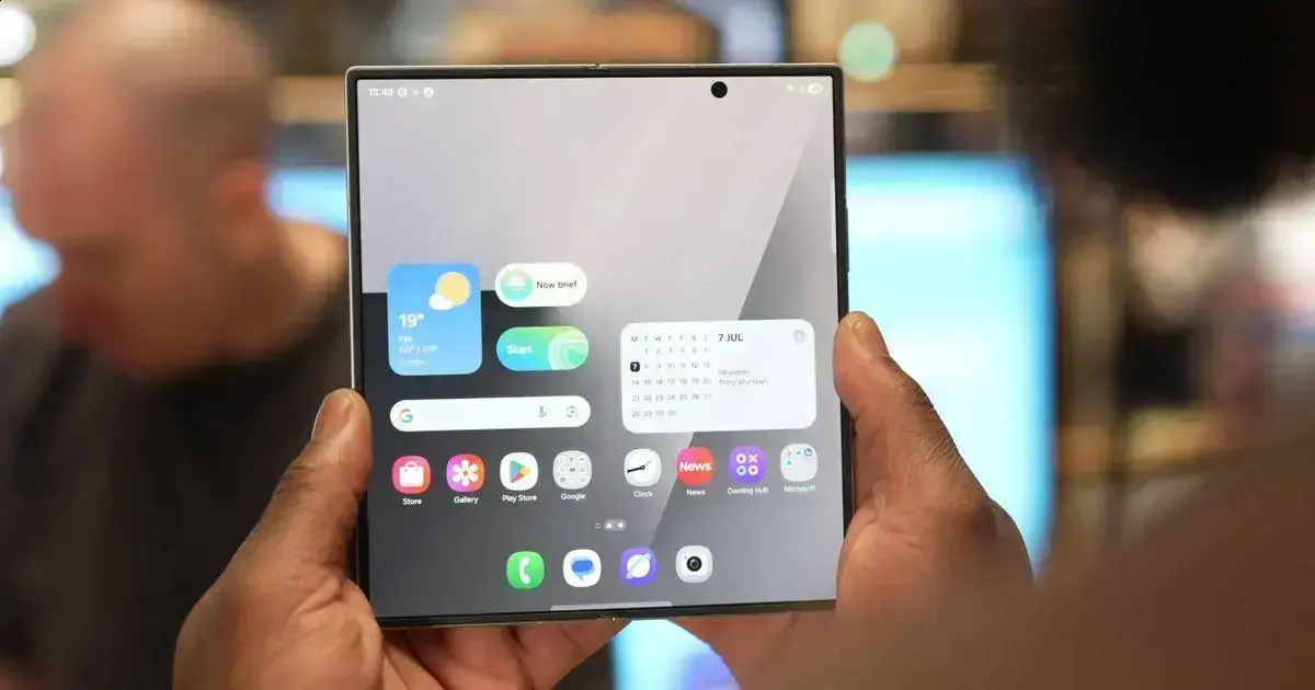 Galaxy Z Fold 7: Samsung promete experiência quase sem vinco na tela