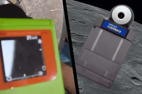 Game Boy Camera ligado a telescópio icônico captura fotos crusty do espaço