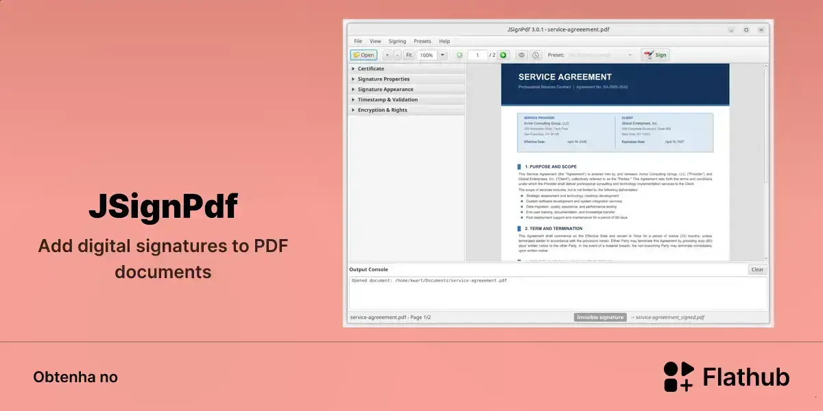 JSignPdf chega ao Linux pelo Flathub com assinaturas digitais 1 JSignPdf chega ao Linux pelo Flathub com assinaturas digitais