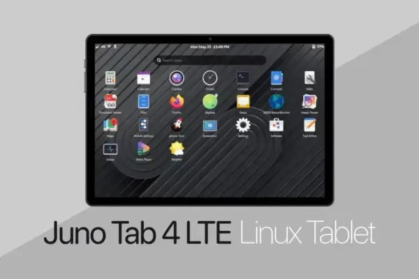Juno Tab 4 LTE: potência Intel N300 em um tablet Linux raro de 10,5 polegadas