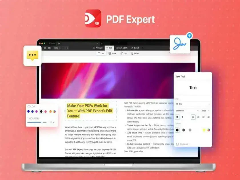 PDF Expert: editor Mac com licença vitalícia por R$ 400, fácil e completo