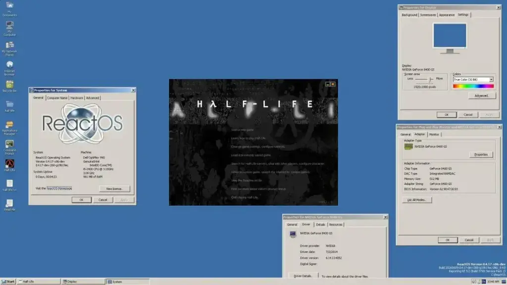 ReactOS avança e roda Half Life, um clássico dos jogos no Windows