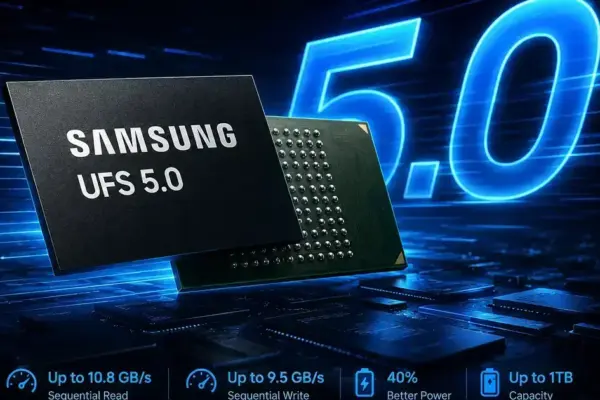 Samsung lança UFS 5.0: armazenamento com mais que o dobro da velocidade atual