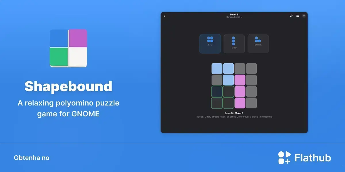 Shapebound chega ao Linux com puzzle relaxante e níveis gerados 1 Shapebound chega ao Linux com puzzle relaxante e níveis gerados