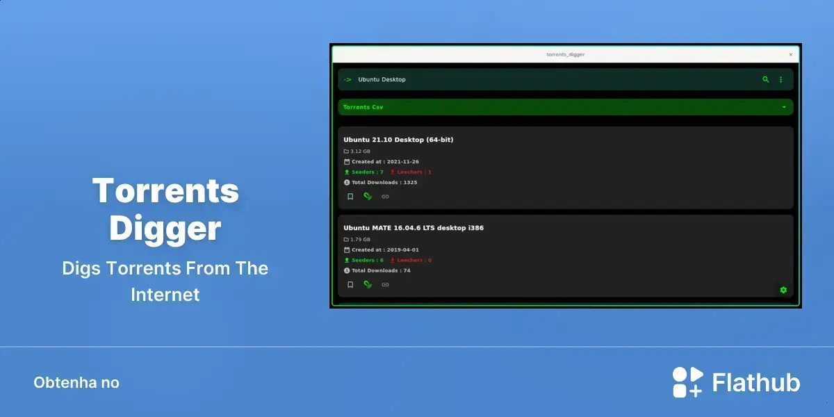 Torrents Digger chega ao Linux via Flathub e facilita buscas torrent 1 Torrents Digger chega ao Linux via Flathub e facilita buscas torrent