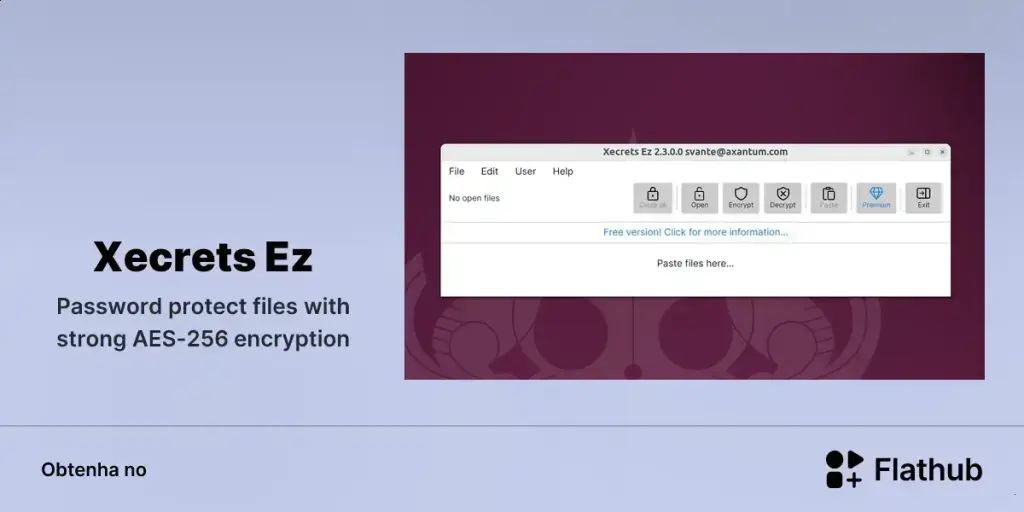 Xecrets Ez chega ao Linux com criptografia AES-256 via Flatpak