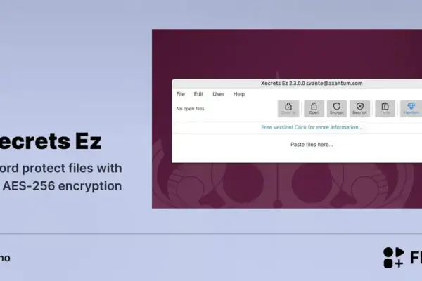 Xecrets Ez chega ao Linux com criptografia AES-256 via Flatpak