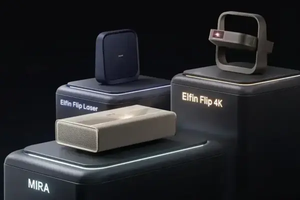 XGIMI lança projetores laser Elfin Flip e MIRA com Google TV e preço salgado