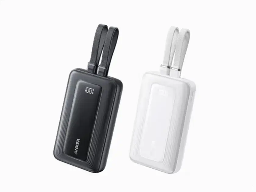 Anker revela novo power bank 20.000mAh com segurança aprimorada e cabos embutidos