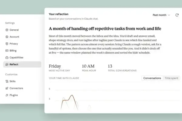 Anthropic lança Reflect: novo recurso para monitorar seu uso do Claude