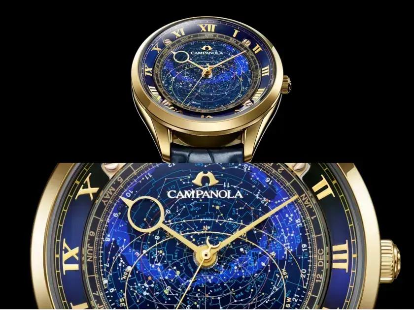 Campanola lança relógio exclusivo com dial rotativo de 452 estrelas