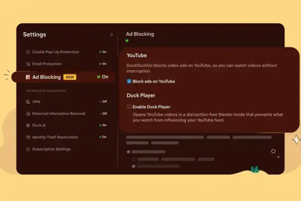 DuckDuckGo lança bloqueio de anúncios para vídeos no YouTube em seu navegador