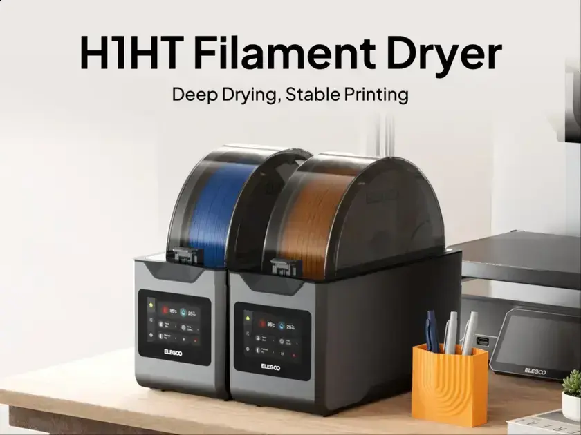 Elegoo lança secador de filamento H1 HT com temperatura máxima de 85°C 1 Elegoo lança secador de filamento H1 HT com temperatura máxima de 85°C