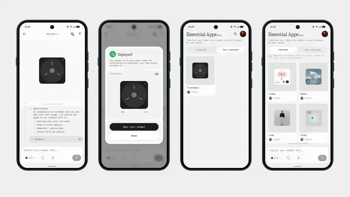Essential Apps da Nothing: crie apps direto no seu Nothing Phone 1 Essential Apps da Nothing: crie apps direto no seu Nothing Phone