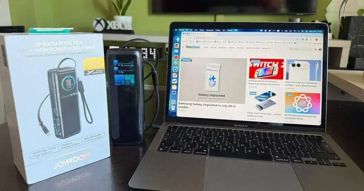 JOYROOM PODIX PR70: Power bank estável e poderoso para cargas rápidas e organização