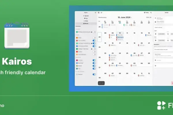 Kairos chega ao Linux com calendário touch-friendly e novo visual