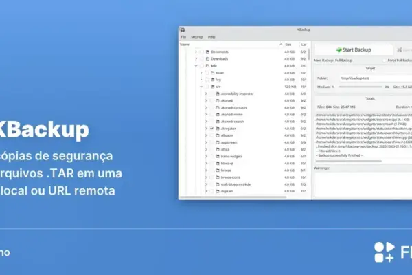 KBackup chega ao Flathub e simplifica backups no Linux com rapidez