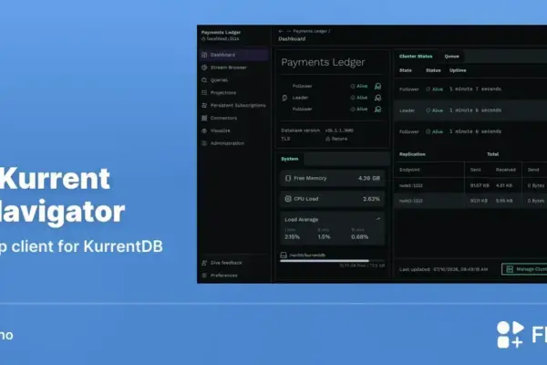 Kurrent Navigator chega ao Linux para monitorar clusters KurrentDB