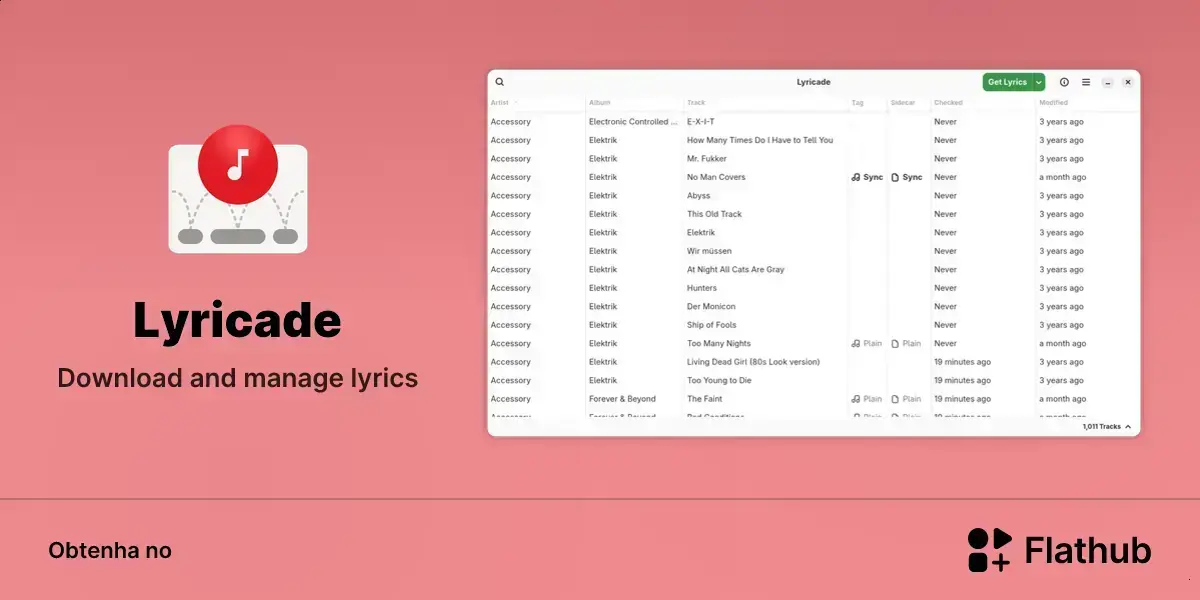 Lyricade chega ao Linux para baixar e gerenciar letras de músicas 1 Lyricade chega ao Linux para baixar e gerenciar letras de músicas