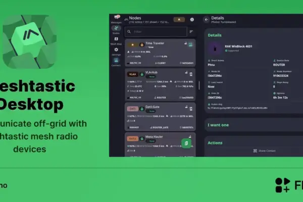 Meshtastic Desktop chega ao Linux para redes off-grid sem internet