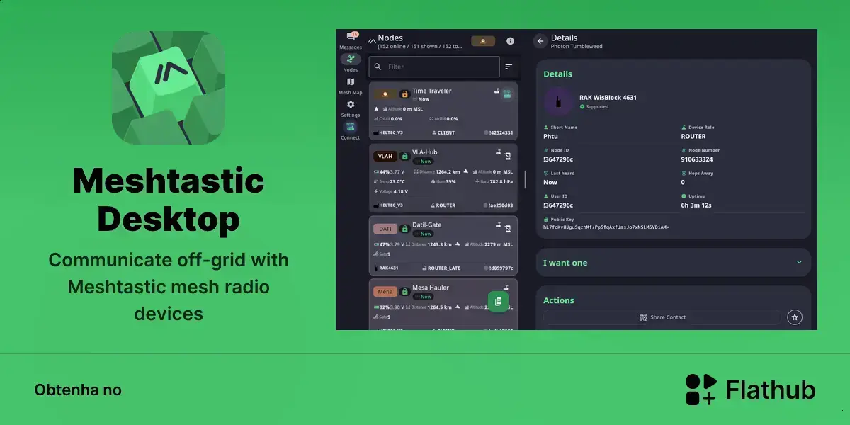 Meshtastic Desktop chega ao Linux para redes off-grid sem internet 1 Meshtastic Desktop chega ao Linux para redes off-grid sem internet