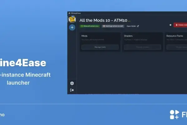 Mine4Ease chega ao Flathub para gerenciar múltiplas instâncias Minecraft