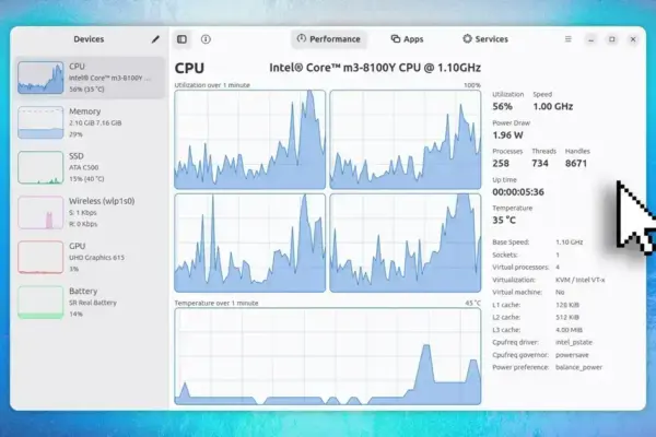 Mission Center 1.2.0 traz estatísticas detalhadas de bateria, partições e consumo de energia