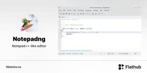 Notepadng chega ao Linux como editor leve estilo Notepad++ no Flathub