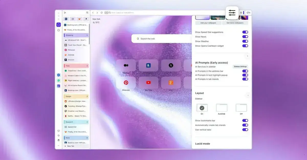 Opera One lança abas verticais e amplia integração com Google Lens 1 Opera One lança abas verticais e amplia integração com Google Lens