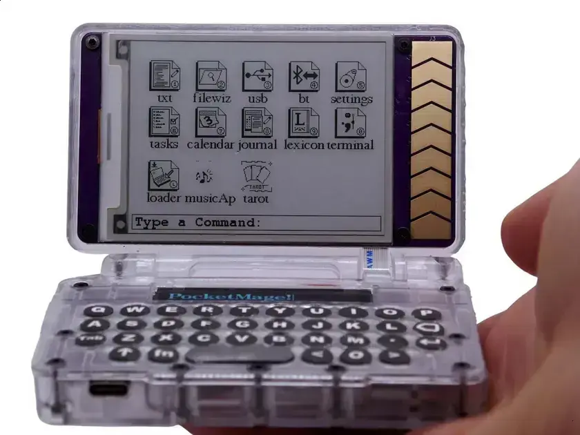 PocketMage: PDA portátil com e-paper e teclado físico para foco total