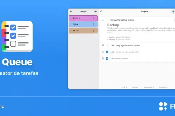 Queue chega ao Linux com grupos, backup e tarefas mais organizadas