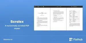 Scrolex chega ao Linux com leitura horizontal de PDFs no Flathub