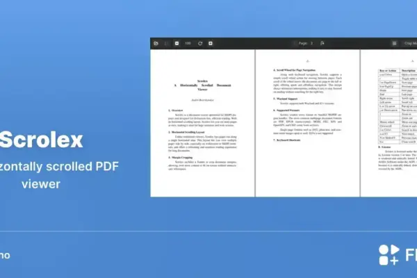 Scrolex chega ao Linux com leitura horizontal de PDFs no Flathub