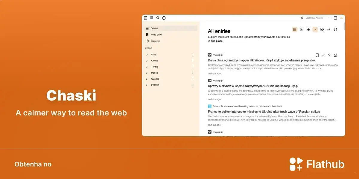 Chaski chega ao Linux com leitura offline e busca completa