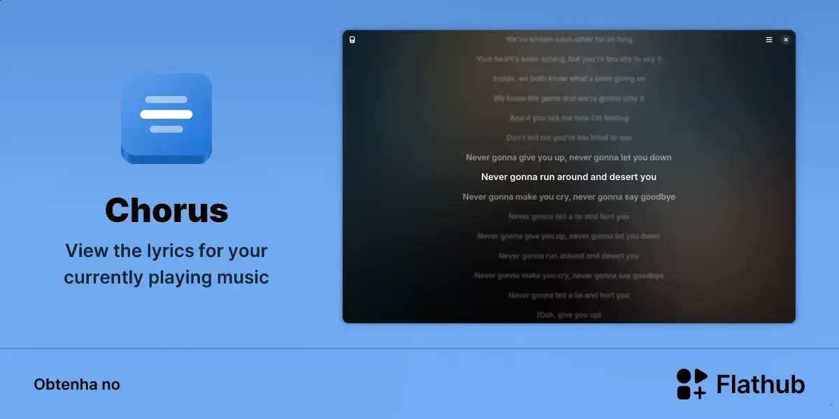 Chorus chega ao Linux para exibir letras sincronizadas do que toca