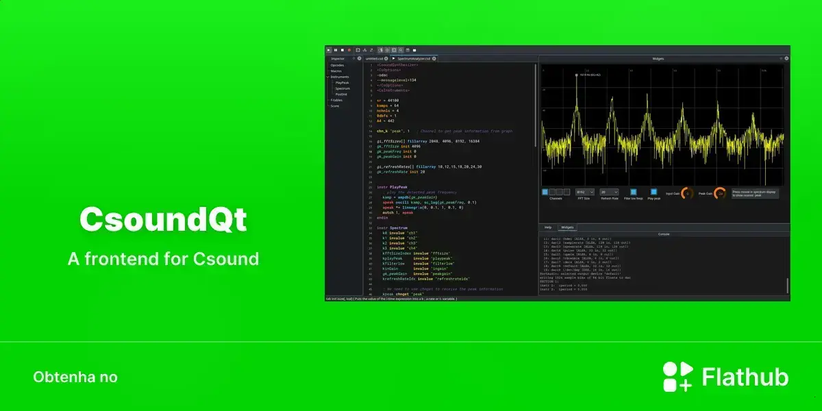 CsoundQt chega ao Linux com editor poderoso e suporte a Csound 7 1 CsoundQt chega ao Linux com editor poderoso e suporte a Csound 7